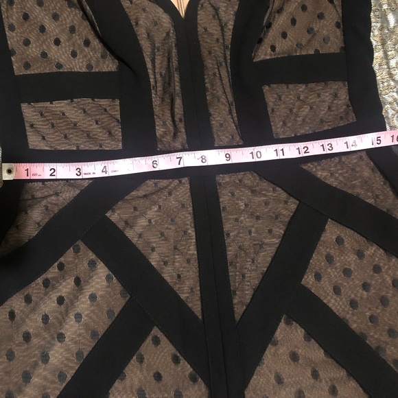 BCBG MAXAZRIA Mesh Tulle Gown Maxi Dress Black Color Size 10 $348 - Picture 6 of 9